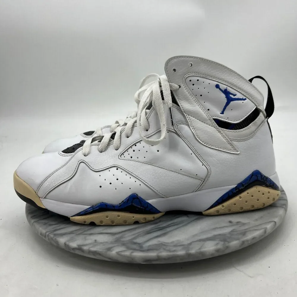 Air Jordan 7‎ Retro Mens 13 White Varsity Royal Orlando Magic Shoes 304775-161